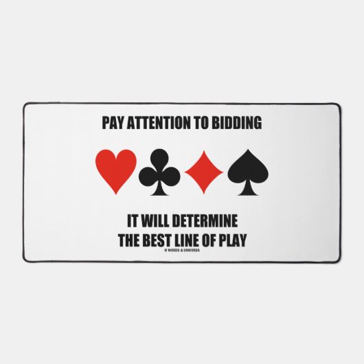 Achten Sie auf das Gebot bestimmt die beste Linie Schreibtischunterlage (Vorderseite)