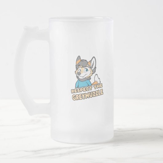 Achten Sie auf das Geschenk des Greymuzzle Furry F Mattglas Bierglas (Links)
