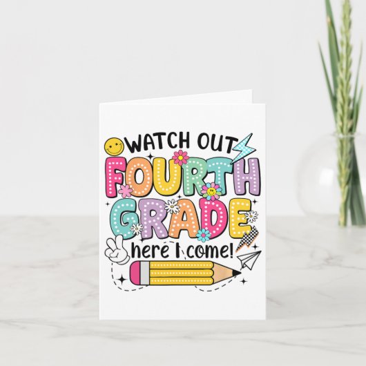 Achten Sie auf die 4. Klasse hier komme ich den er Karte (Vorderseite)