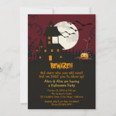 Achten Sie auf die Einladung zum Spuk Haus Hallowe (Vorderseite)