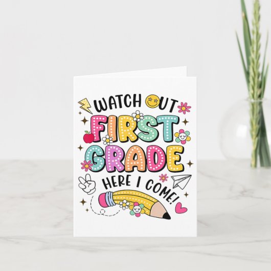 Achten Sie auf die erste Klasse, wo ich wieder zur Karte (Vorderseite)