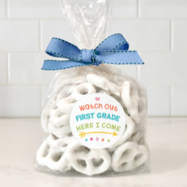 Achten Sie auf die erste Note, die ich bekomme Runder Aufkleber