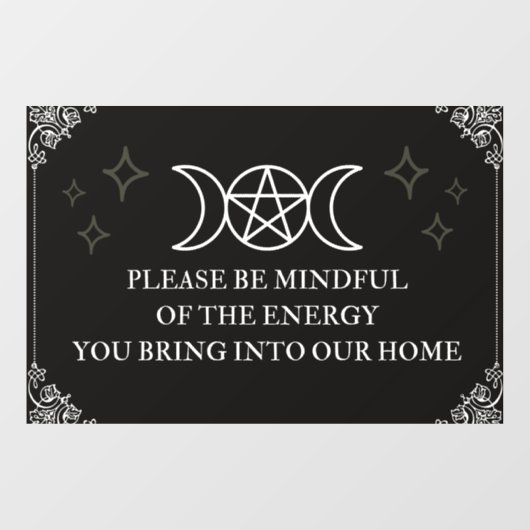 Achten Sie auf die Türmatte Fensteraufkleber (Blatt)