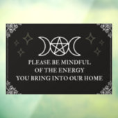 Achten Sie auf die Türmatte Fensteraufkleber (Blatt 3)