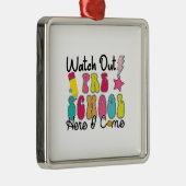 Achten Sie auf die Vorschulzeit, hier komme ich Ornament Aus Metall (Rechts)