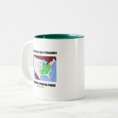 Achten Sie auf Dixie Alley Tornadoes kraftvoller P Zweifarbige Tasse (Vorderseite Links)