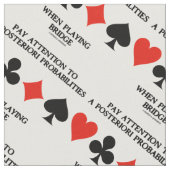 Achten Sie auf eine posteriorische Wahrscheinlichk Stoff (Nahaufnahme)