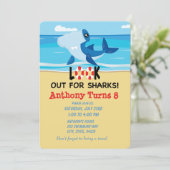 Achten Sie auf Haie............................... Einladung (Stehend Vorderseite)