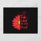 Achten Sie auf Ihr Bewusstsein für Herzkrankheiten Postkarte (Vorderseite)