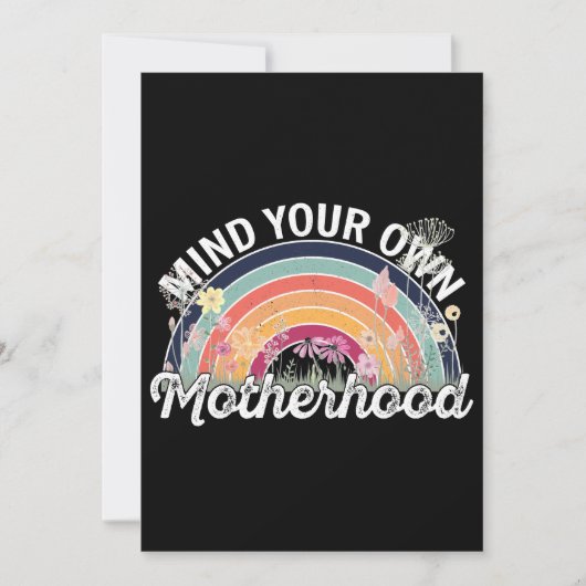 Achten Sie auf Ihre eigene Mutterschaft, Muttertag Einladung (Vorderseite)