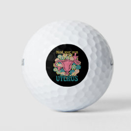 Achten Sie auf Ihre eigene Uterus Feminist Pro Wah Golfball