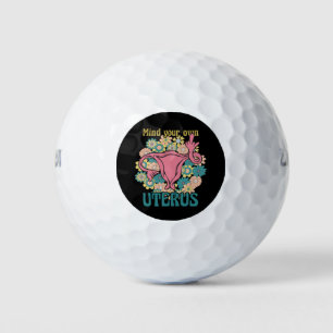 Achten Sie auf Ihre eigene Uterus Feminist Pro Wah Golfball