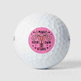 Achten Sie auf Ihre eigene Uterus Feminist Pro Wah Golfball