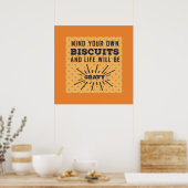 Achten Sie auf Ihre eigenen Biscuits Funny Retro P Poster (Küche)
