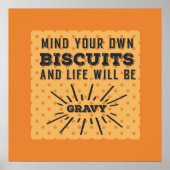 Achten Sie auf Ihre eigenen Biscuits Funny Retro P Poster (Vorne)