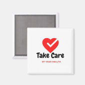 Achten Sie auf Ihre Gesundheit Magnet (Vorderseite/Rückseite)