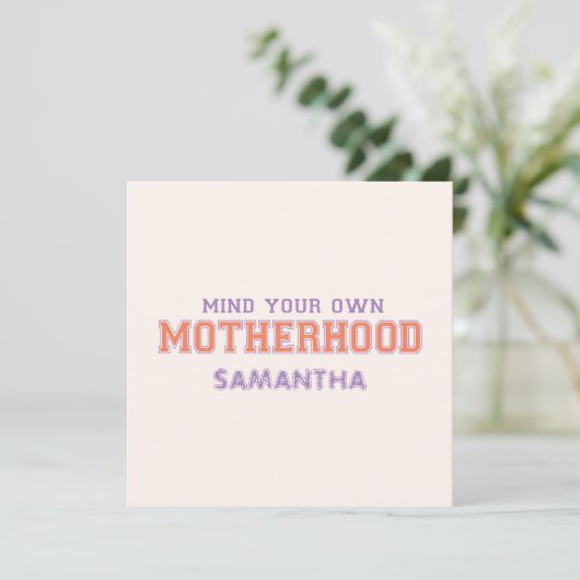 Achten Sie auf Ihre Mutterschaft (Stehend Vorderseite)