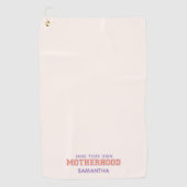 Achten Sie auf Ihre Mutterschaft Golfhandtuch (Vorderseite)