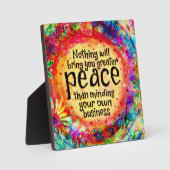 Achten Sie auf Ihren eigenen Geschäftsfrieden Fotoplatte (Vorderseite)