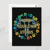 Achten Sie auf Ihren eigenen Uterus Postkarte (Vorne/Hinten)