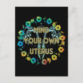 Achten Sie auf Ihren eigenen Uterus Postkarte (Vorderseite)