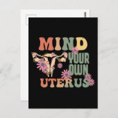 Achten Sie auf Ihren eigenen Uterus Postkarte (Vorne/Hinten)
