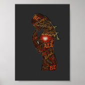 Achten Sie auf inspirierendes Word Art Design Poster (Vorne)