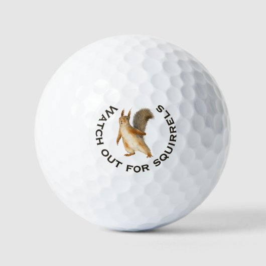 Achten Sie auf lustige braune Eichhörnchen Golfball (Vorderseite)