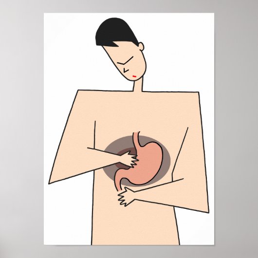 Achten Sie auf Magenprobleme. Poster (Vorne)