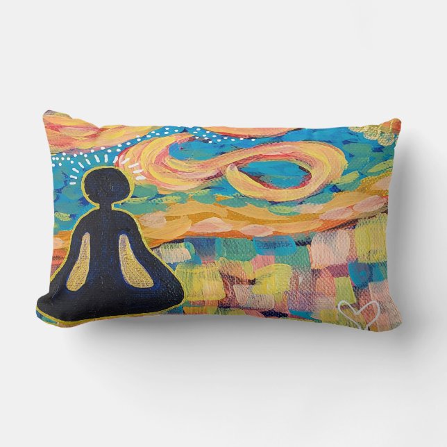 Achten Sie auf Meditation Yoga Art Pillow Lendenkissen (Vorderseite)