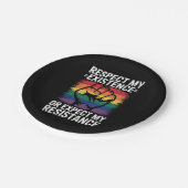 Achten Sie auf meine Existenz oder erwarten Sie me Pappteller (Schrägansicht)