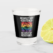 Achten Sie auf meine Existenz oder erwarten Sie me Schnapsglas (Vorderseite)