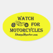 Achten Sie auf Motorradgelb - Aufkleber (Vorderseite)
