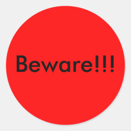 Achten Sie auf Niedliche Halloween Spooky Orange B Runder Aufkleber