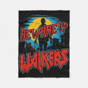 Achten Sie auf Walker Gruseliger Zombie-Hunde-Spaz Fleecedecke