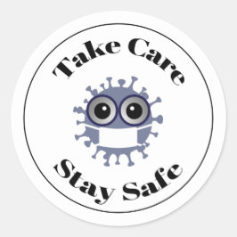 Achten Sie darauf, dass der abgesicherte Masketvir Runder Aufkleber