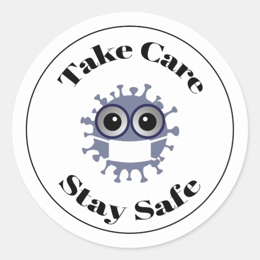 Achten Sie darauf, dass der abgesicherte Masketvir Runder Aufkleber (Vorderseite)