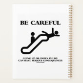 Achten Sie darauf, ernste Folgen für das Leben zu  Planer (Rückseite)