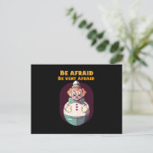 Achten Sie darauf, sich vor bösem Clowdesign zu sc Postkarte (Stehend Vorderseite)