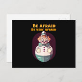 Achten Sie darauf, sich vor bösem Clowdesign zu sc Postkarte (Vorne/Hinten)