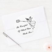 Achten Sie darauf, was Sie sich wünschen! Aufklebe Runder Aufkleber (Umschlag)