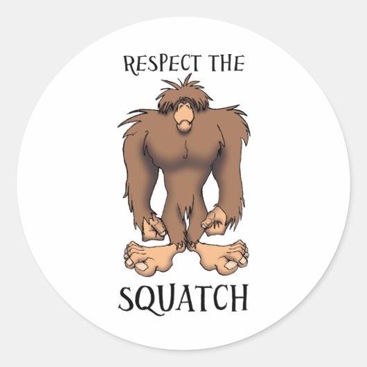 ACHTEN SIE DEN SQUATCH RUNDER AUFKLEBER (Vorderseite)