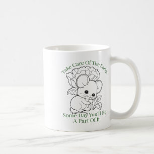 Achten Sie eines Tages auf die Erde. Kaffeetasse