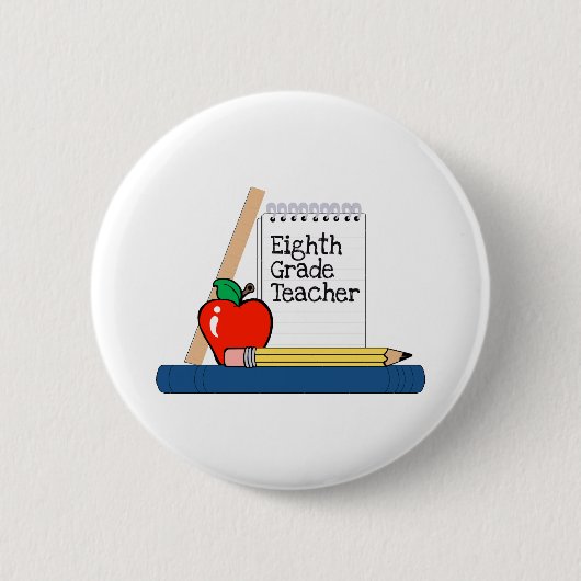 Achter Grad-Lehrer (Notizbuch) Button (Vorderseite)