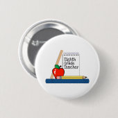 Achter Grad-Lehrer (Notizbuch) Button (Vorne & Hinten)
