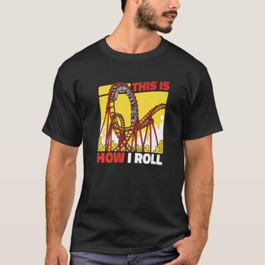 Achterbahn Coaster Vergnügungspark T-Shirt (Vorderseite)