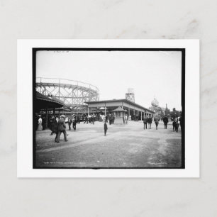 Achterbahn, Euclid Beach, Cleveland, OH Vintage Postkarte