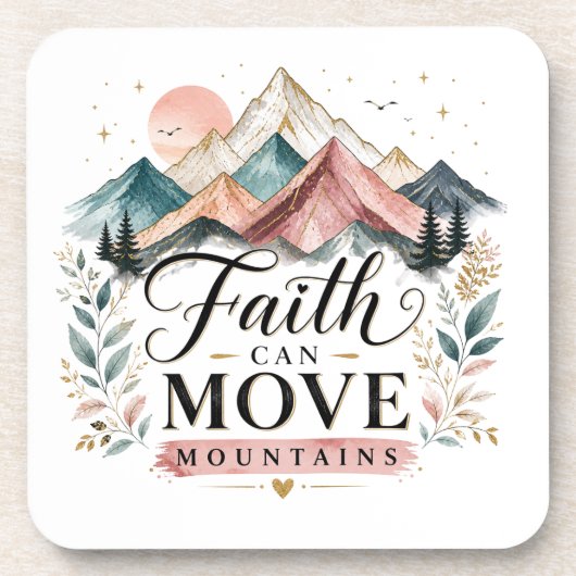 Achterbahn Faith Can Move Mountains Getränkeuntersetzer (Vorderseite)