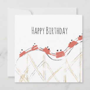 Achterbahn Handgezeichneter Geburtstag