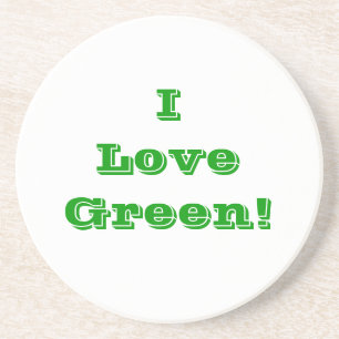 Achterbahn Ich liebe Grün Untersetzer